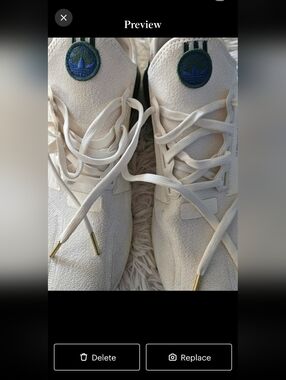Adidas Men's Off-White and Teal Sneakers